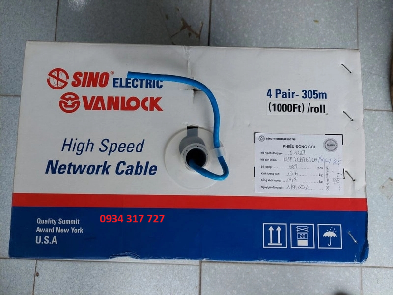 Hình ảnh cáp mạng sino Cat6 có dầu chống ẩm